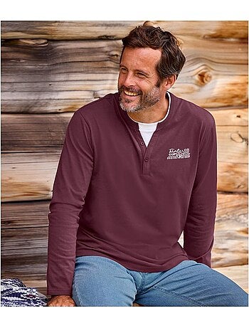 Set van 2 effen wolven t-shirts met knopenhals - atlas for men