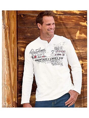 Set van 2 longsleeves met henley-kraag explorer - atlas for men