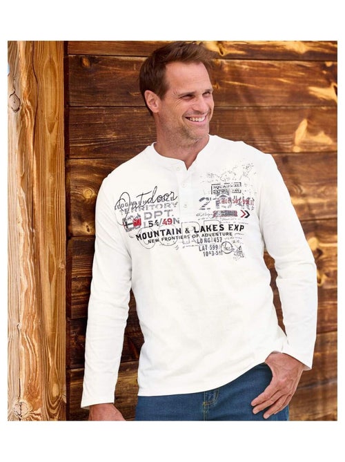 Set van 2 longsleeves met Henley-kraag Explorer - ATLAS FOR MEN - Kiabi Set van 2 longsleeves met Henley-kraag Explorer - ATLAS FOR MEN - Kiabi