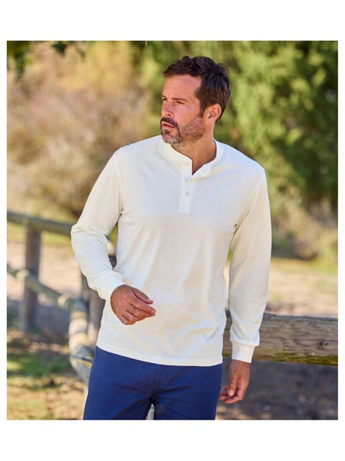 Set van 2 longsleeves met henley kraag outdoor - atlas for men - Kiabi Set van 2 longsleeves met henley kraag outdoor - atlas for men - Kiabi
