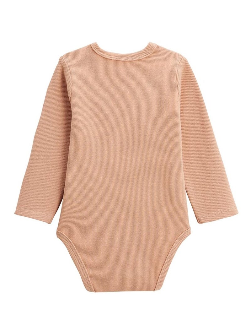 Set van 2 matcha babyrompertjes met lange mouwen Roze - Kiabi