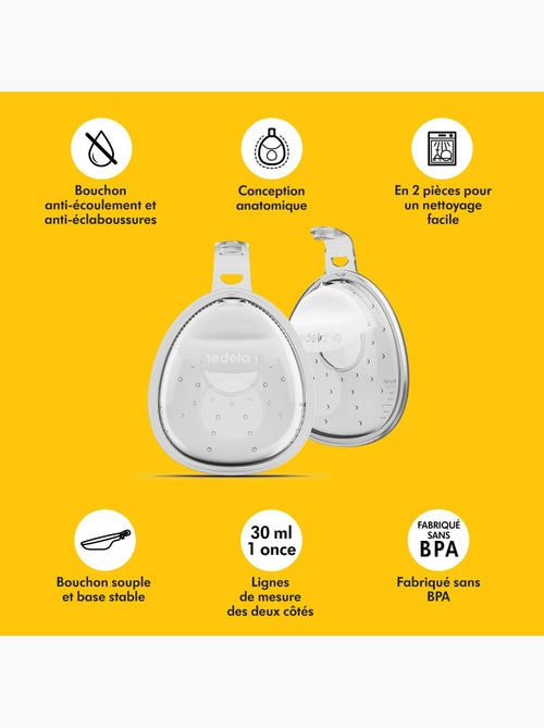 Set van 2 medela-melkopvangbekertjes – herbruikbare, comfortabele en discrete melkopvangbekertjes - Kiabi Set van 2 medela-melkopvangbekertjes – herbruikbare, comfortabele en discrete melkopvangbekertjes - Kiabi