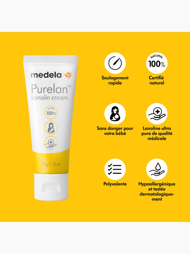 Set van 2 medela purelan™-borstvoedingscrèmes – beschermende en verzachtende crèmes voor tepelhuid Transparant - Kiabi