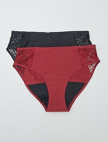 Set van 2 menstruatiebroekjes voor lichte menstruatie