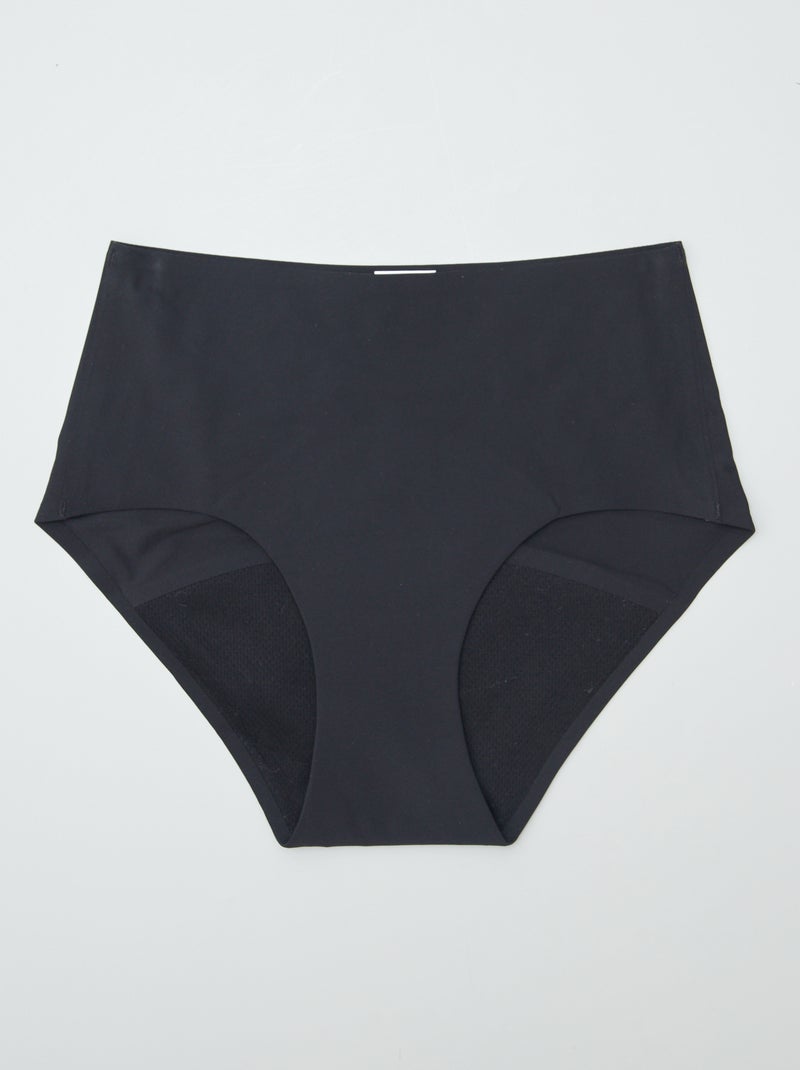 Set van 2 menstruatiebroekjes voor lichte menstruatie zwart - Kiabi