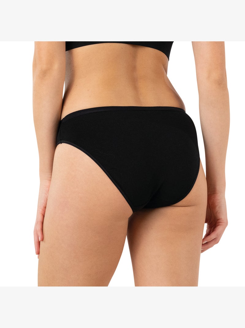 Set van 2 menstruatieslips dames athena Zwart - Kiabi