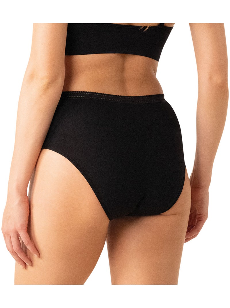 Set van 2 menstruatieslips met hoge taille dames athena Zwart - Kiabi