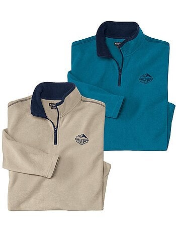 Set van 2 microfleece sweaters Outdoor - ATLAS FOR MEN