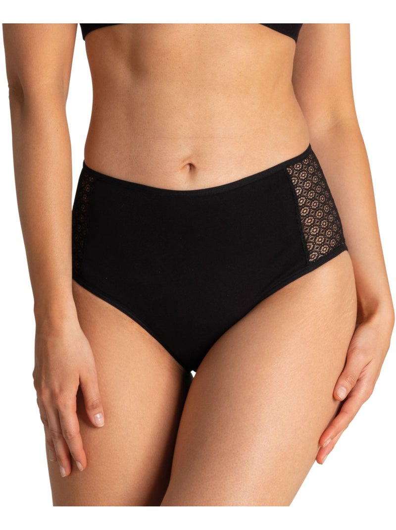 Set van 2 midi-slipjes bij urineverlies dames athena Zwart - Kiabi