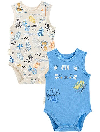 Set van 2 mouwloze babyrompertjes biscarosse