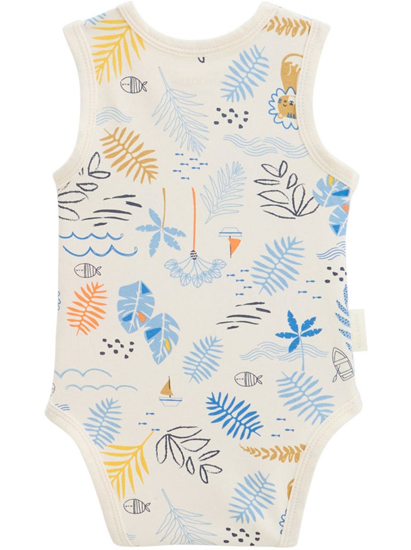 Set van 2 mouwloze babyrompertjes Biscarosse Blauw - Kiabi