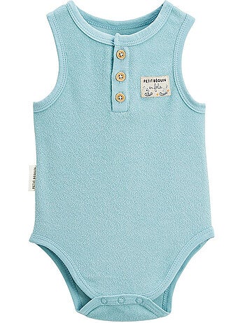 Set van 2 mouwloze babyrompertjes van cayo coco badstof.