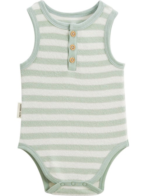 Set van 2 mouwloze babyrompertjes van cayo coco badstof. - Kiabi