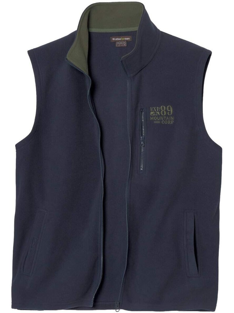 Set van 2 mouwloze fleecevesten - atlas for men Blauw Groen - Kiabi