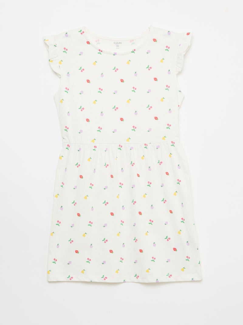 Set van 2 mouwloze jersey jurken met volants Geel - Kiabi