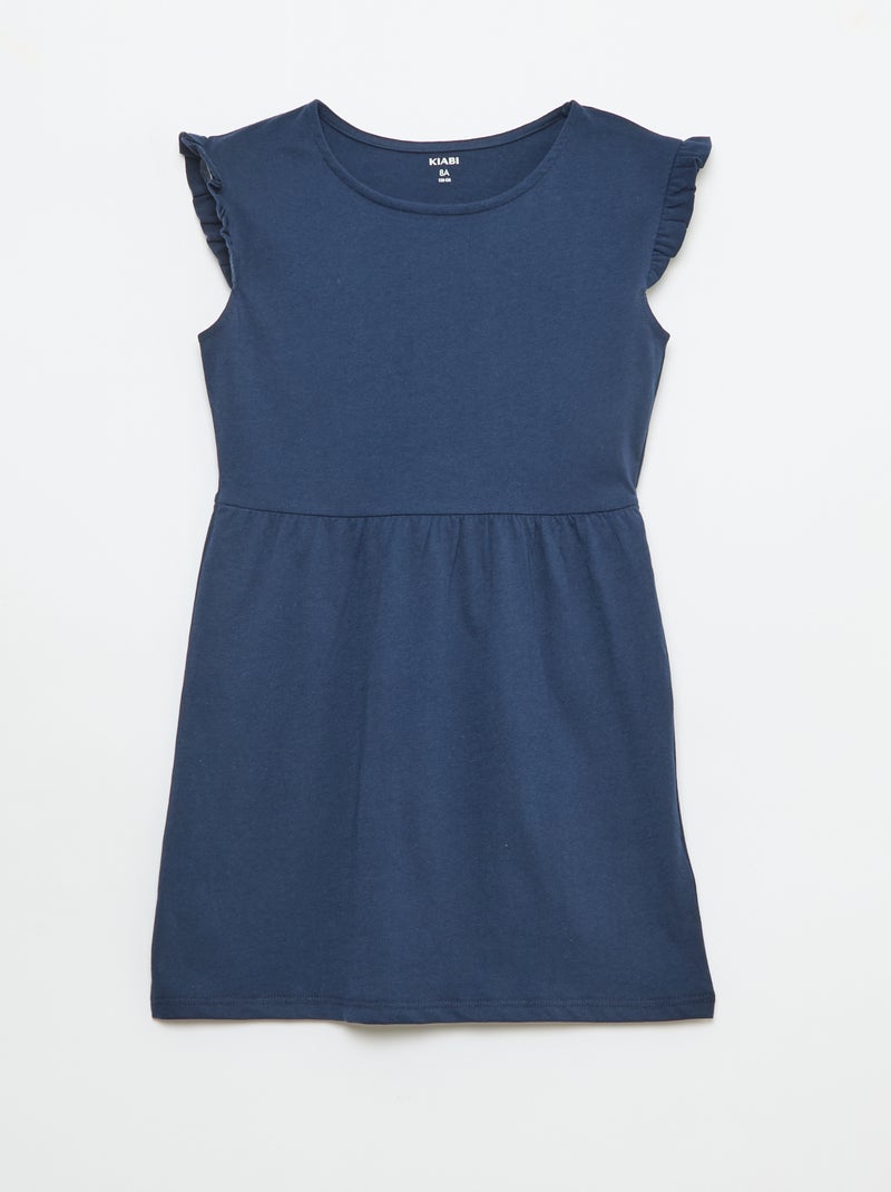 Set van 2 mouwloze jersey jurken met volants Zwart - Kiabi