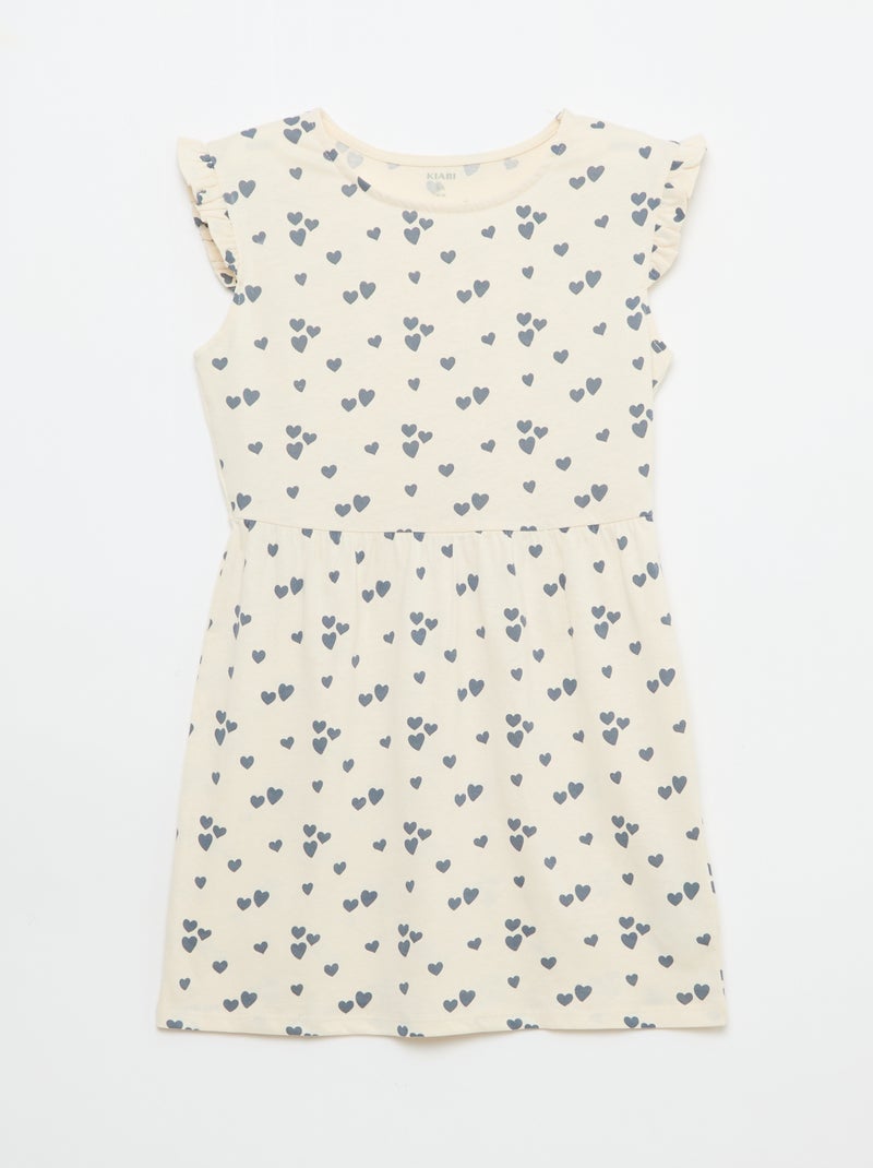 Set van 2 mouwloze jersey jurken met volants Zwart - Kiabi