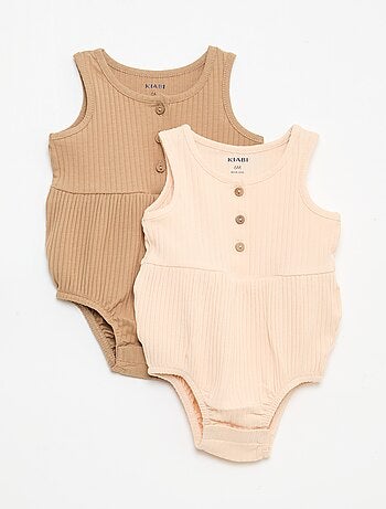 Set van 2 mouwloze rompers