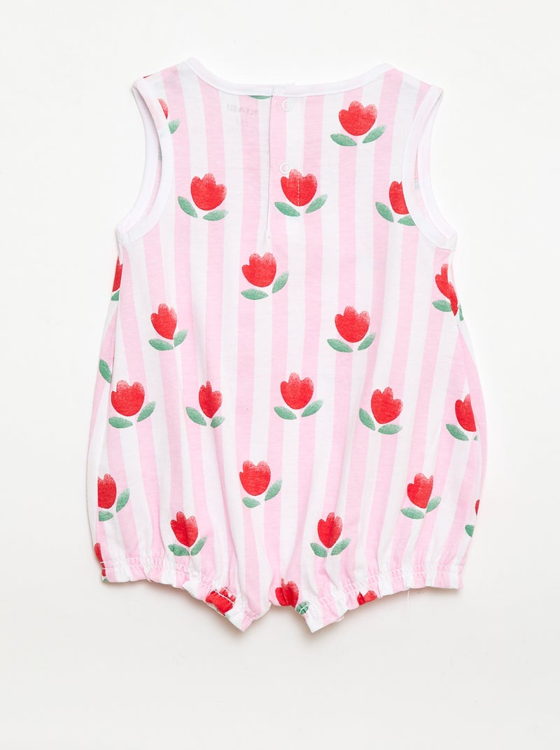 Set van 2 mouwloze rompertjes Rose - Kiabi