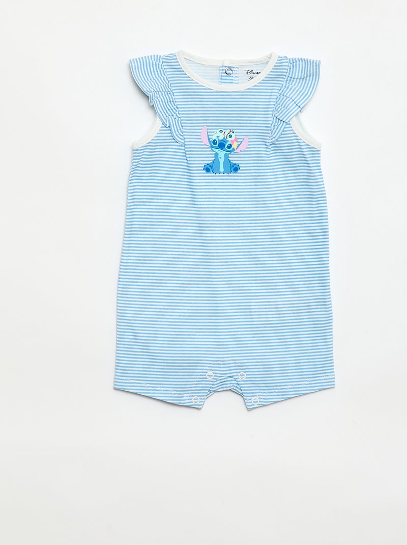Set van 2 mouwloze 'Stitch' 'Disney' rompertjes Blauw - Kiabi