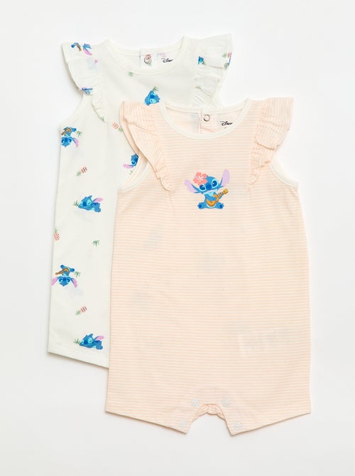 Set van 2 mouwloze 'Stitch' 'Disney' rompertjes - Kiabi