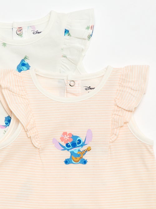 Set van 2 mouwloze 'Stitch' 'Disney' rompertjes - Kiabi