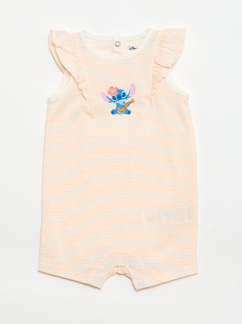 Set van 2 mouwloze 'Stitch' 'Disney' rompertjes Wit - Kiabi