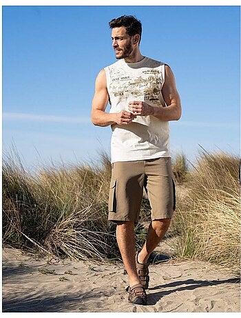 Set van 2 mouwloze t-shirts saharian road - atlas for men