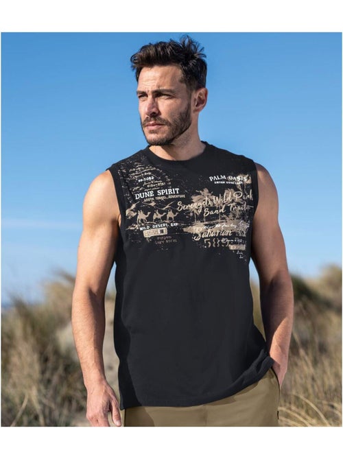 Set van 2 mouwloze T-shirts Saharian Road - ATLAS FOR MEN - Kiabi Set van 2 mouwloze T-shirts Saharian Road - ATLAS FOR MEN - Kiabi
