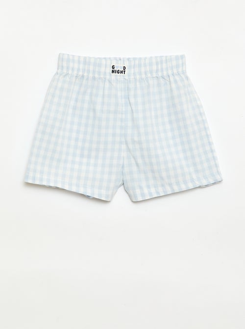 Set van 2 nachtshorts van katoenpopeline - Kiabi