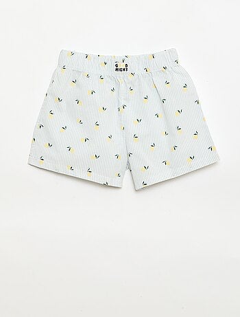 Set van 2 nachtshorts van katoenpopeline