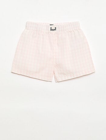 Set van 2 nachtshorts van katoenpopeline