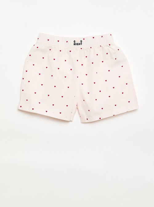 Set van 2 nachtshorts van katoenpopeline - Kiabi