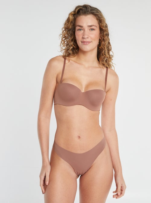 Set van 2 onzichtbare tangaslips in microvezel - Kiabi