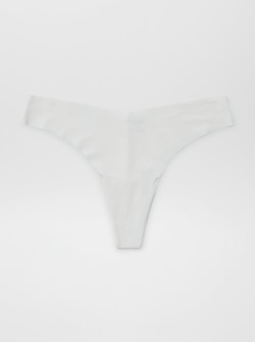 Set van 2 onzichtbare tangaslips in microvezel - Kiabi