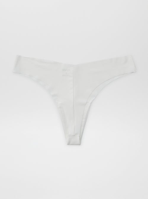 Set van 2 onzichtbare tangaslips in microvezel - Kiabi