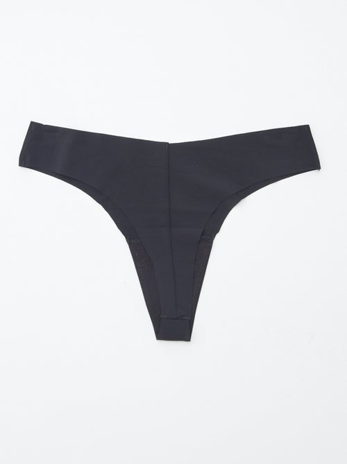 Set van 2 onzichtbare tangaslips in microvezel - Kiabi