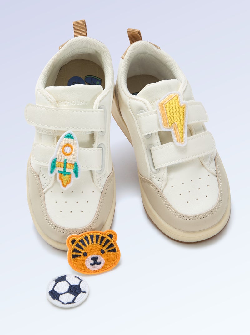 Set van 2 opzetpatches om je 'Kitchoun' sneakers te personaliseren Geel - Kiabi