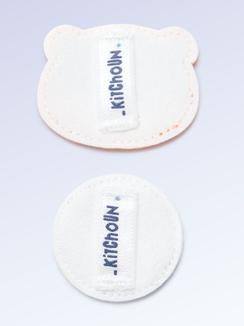 Set van 2 opzetpatches om je 'Kitchoun' sneakers te personaliseren Geel - Kiabi