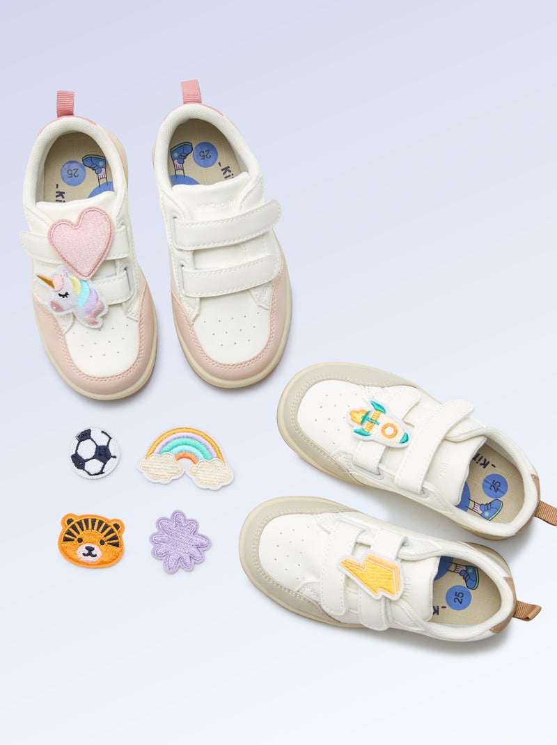 Set van 2 opzetpatches om je 'Kitchoun' sneakers te personaliseren Geel - Kiabi