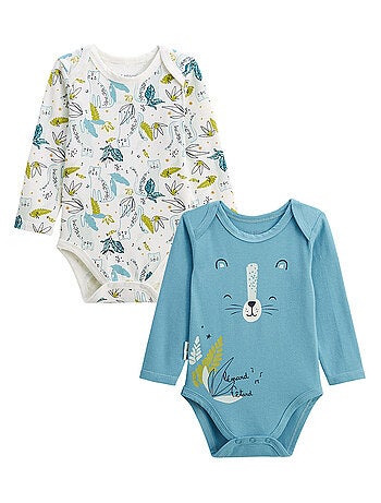 Set van 2 oscar babyrompertjes met lange mouwen