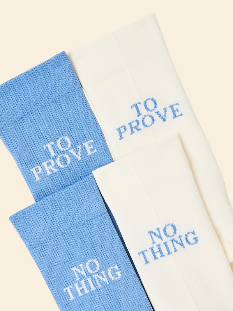 Set van 2 paar compressiekousen met animatie (ekstract) Blauw - Kiabi