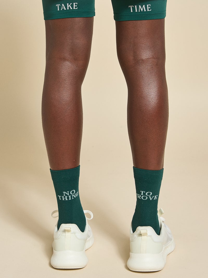 Set van 2 paar compressiekousen met animatie (ekstract) Groen - Kiabi