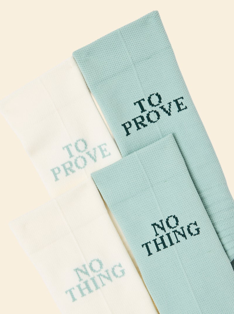 Set van 2 paar compressiekousen met animatie (ekstract) Groen - Kiabi