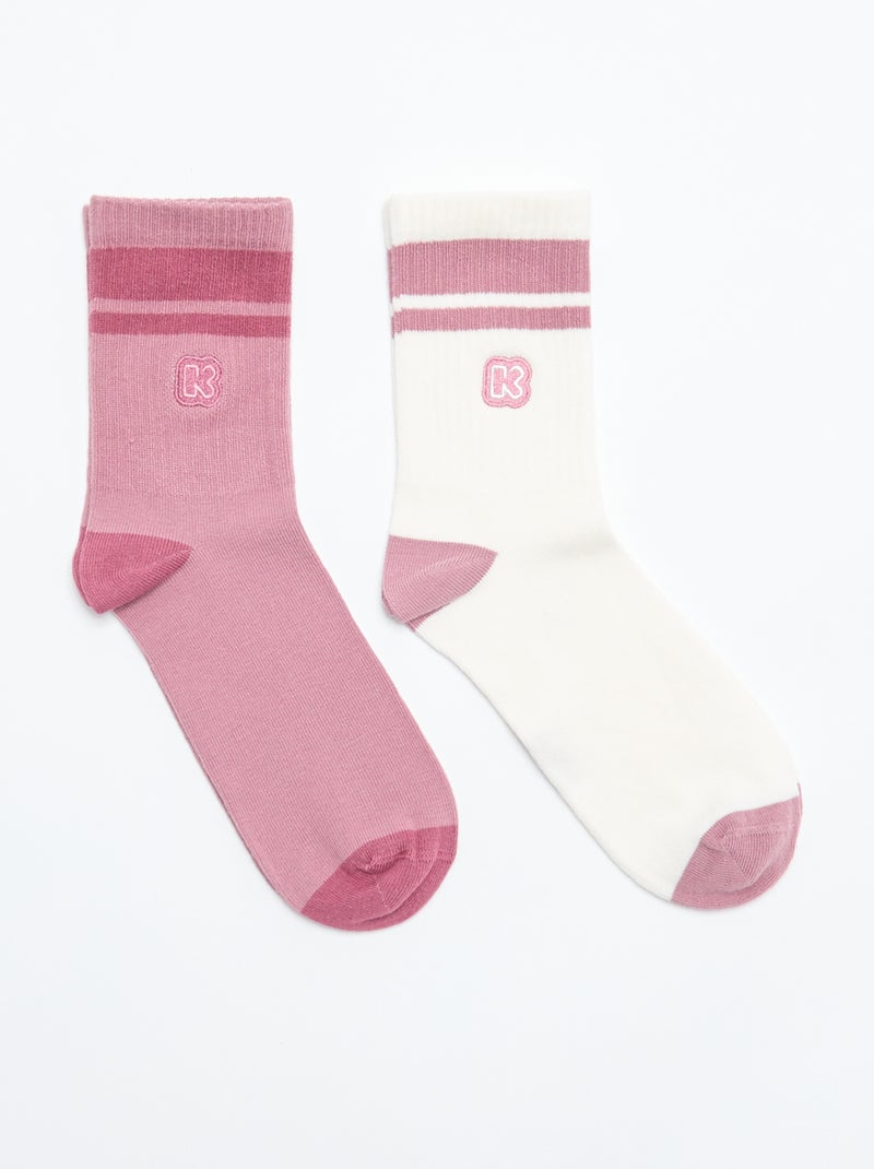 Set van 2 paar damessokken - Kiabi Rose - Kiabi