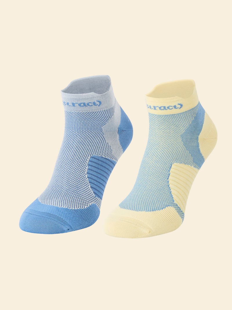 Set van 2 paar (ekstract) compressiekousen Geel - Kiabi