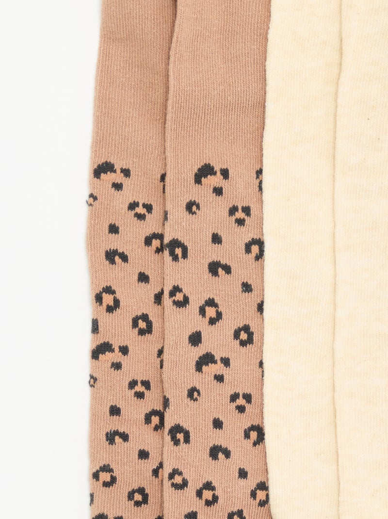Set van 2 paar fantasiepanty's Bruin - Kiabi