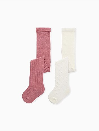 Set van 2 paar geribbelde/jacquard maillots