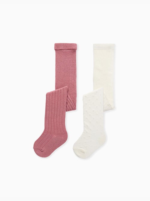 Set van 2 paar geribbelde/jacquard maillots - Kiabi Set van 2 paar geribbelde/jacquard maillots - Kiabi