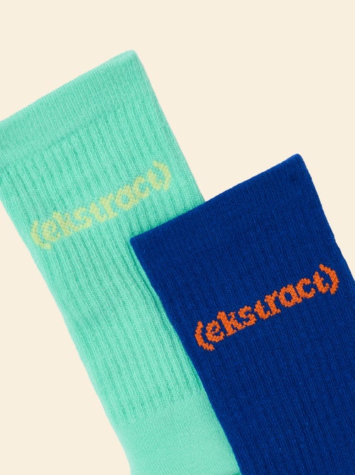 Set van 2 paar hoge antislip sokken - (ekstract) - Kiabi Set van 2 paar hoge antislip sokken - (ekstract) - Kiabi